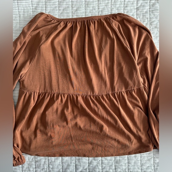 Lucky Brand Caramel Brown Top - Picture 3 of 5